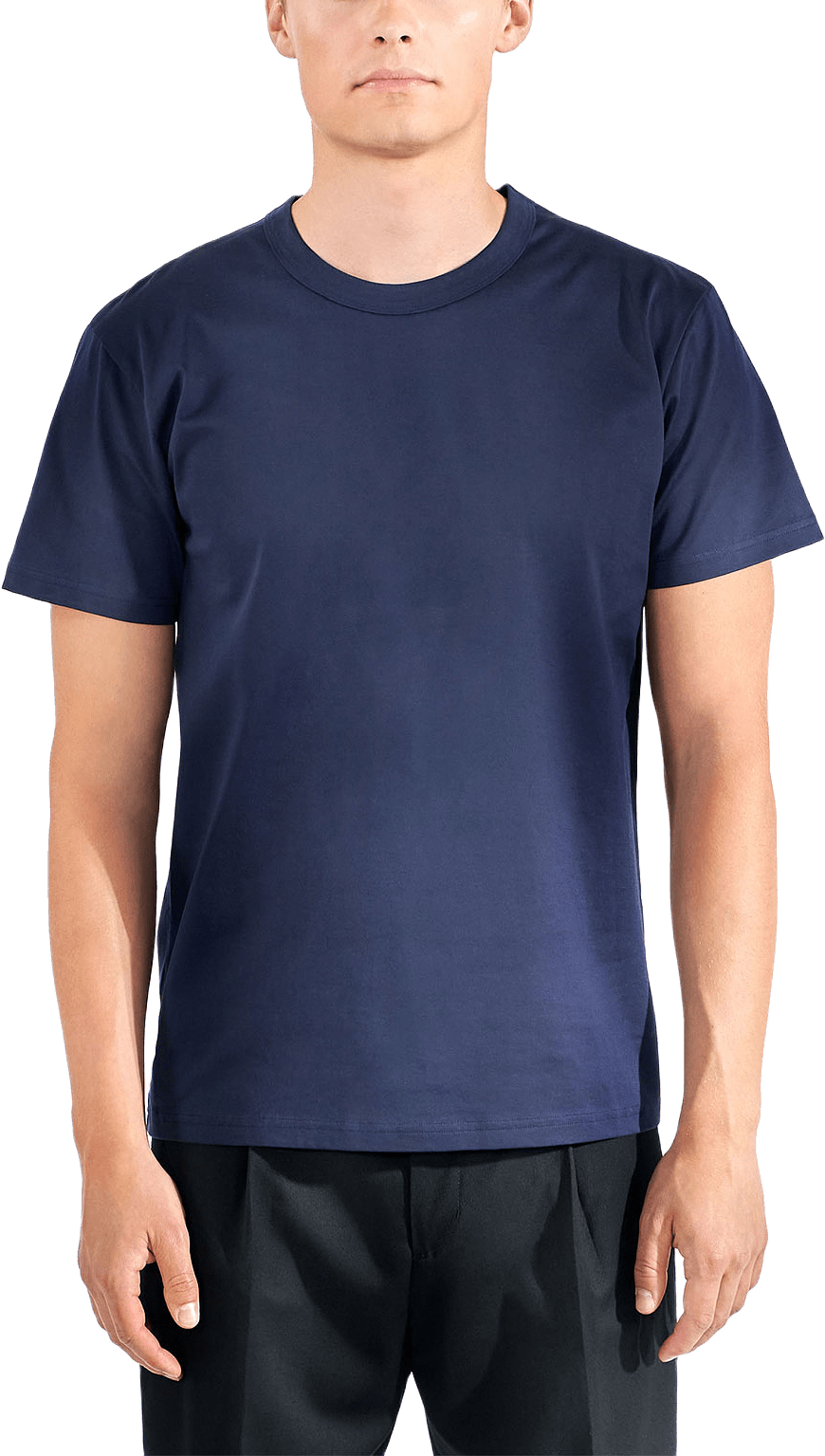 Crew-Neck Pima, från Bread & Boxers, i färgen Navy Blue.