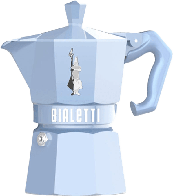 Kokare 3 kopp MOKA Exclusive, från Bialetti, i färgen Light Blue.