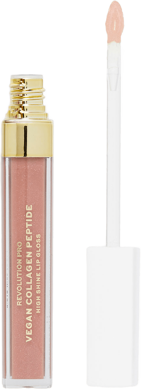 Pro Vegan Collagen Peptide High Shine Lip Gloss, från Revolution, i färgen Cashmere.