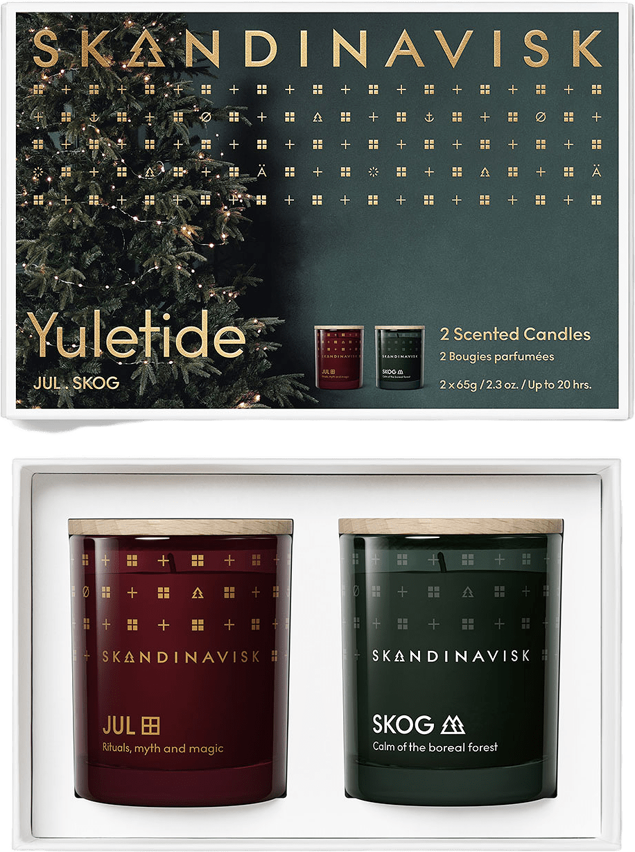 Yuletide, Presentförpackning Minidoftljus 65 gr x 2, från Skandinavisk, i färgen Multi-color.