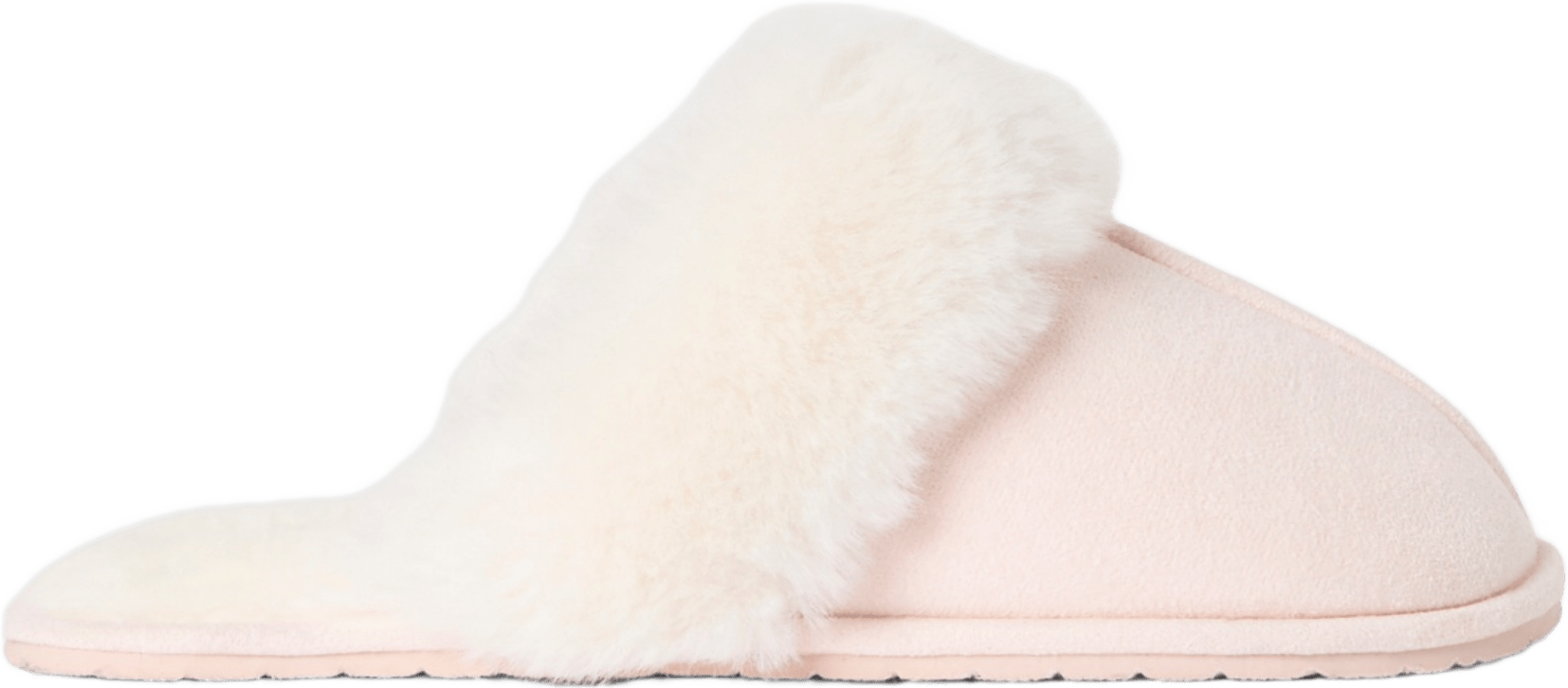 Fodrade tofflor i mockaimitation, från Carin Wester, i färgen Pink.