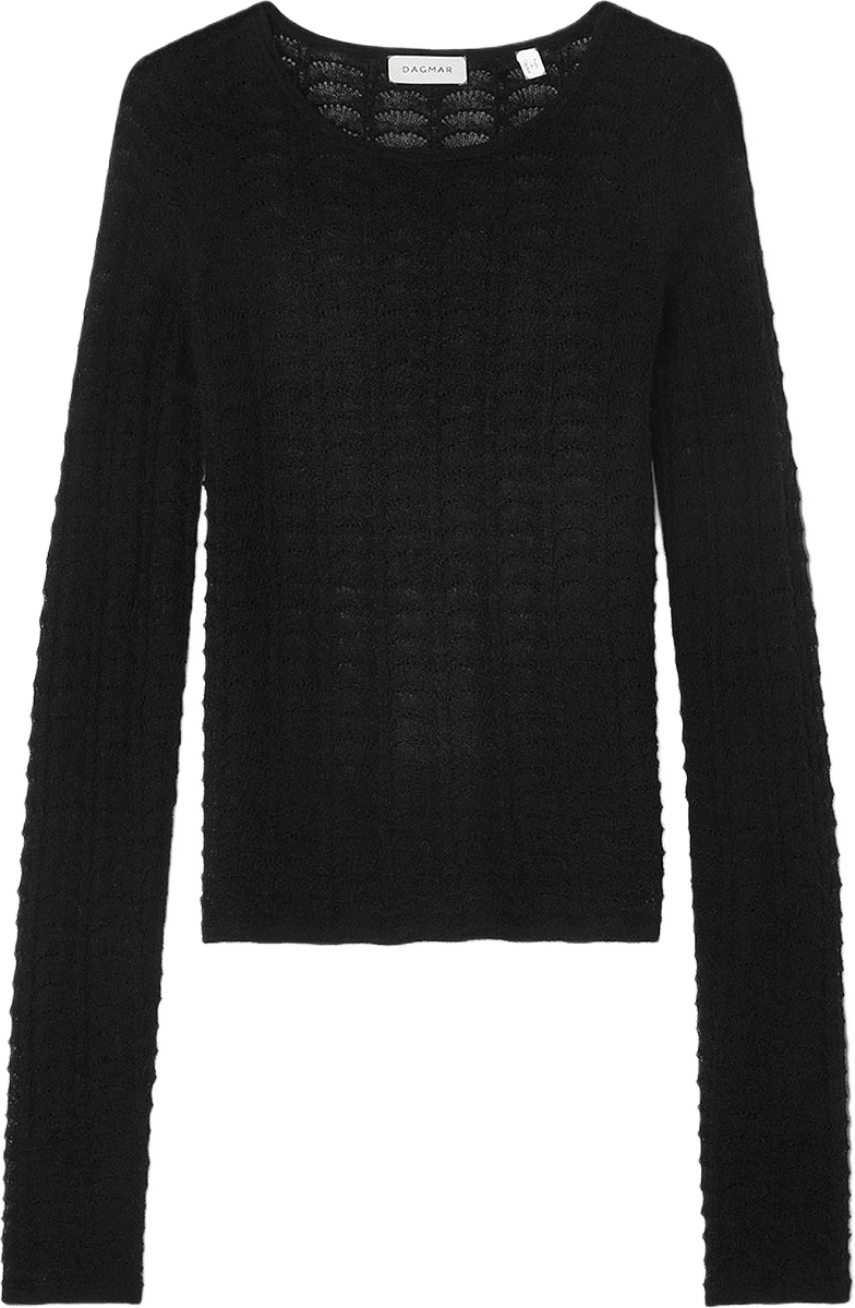 Wool Lace Top, från Dagmar, i färgen Black.