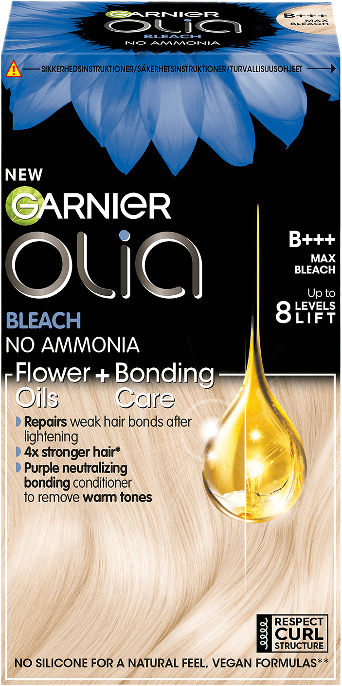 Olia permanent hårfärg B+++ Max Bleach, från Garnier.