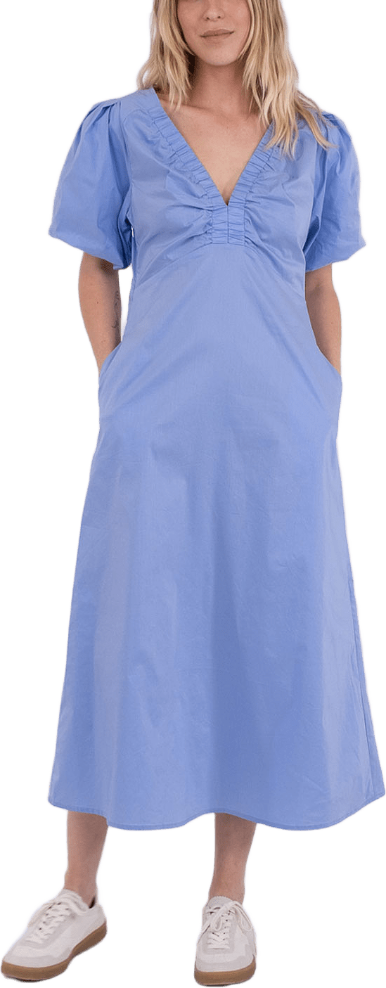 Illana Poplin Dress, från Neo Noir, i färgen Sky Blue.