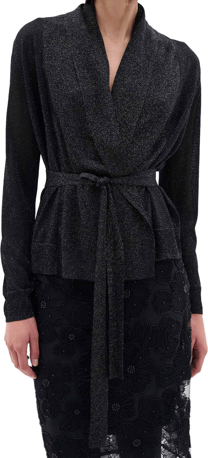 Thani Short Cardigan, från Inwear, i färgen Black.