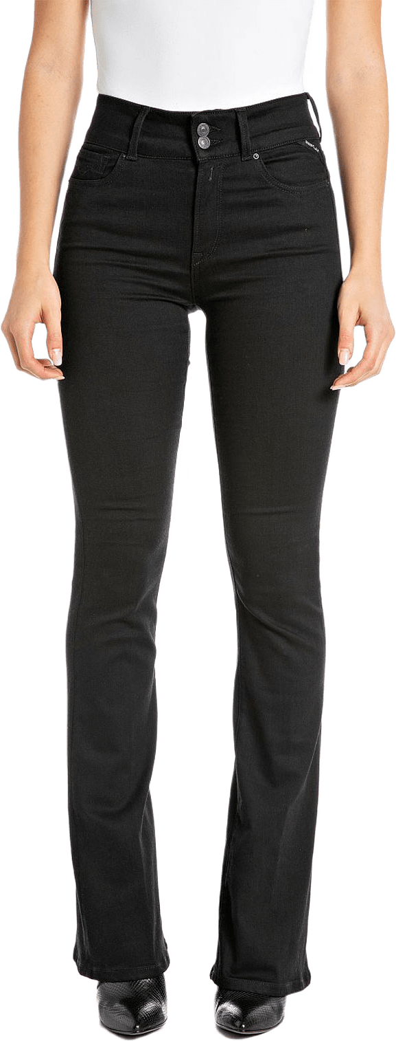 New Luz Flare Jeans, från Replay, i färgen Black.