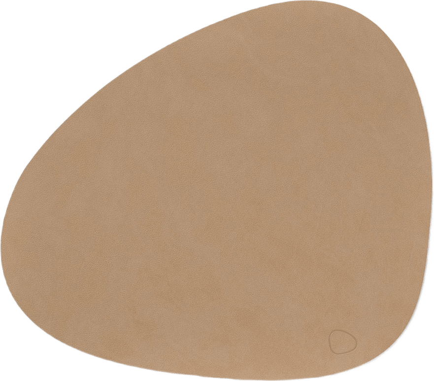 Bordstablett, Curve L Nupo, från LindDNA, i färgen Nougat.