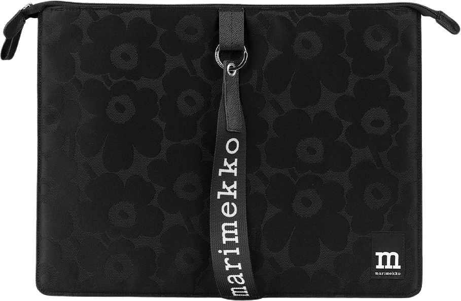 Sleeve 15 tum Unikko, från Marimekko, i färgen Black, Black.