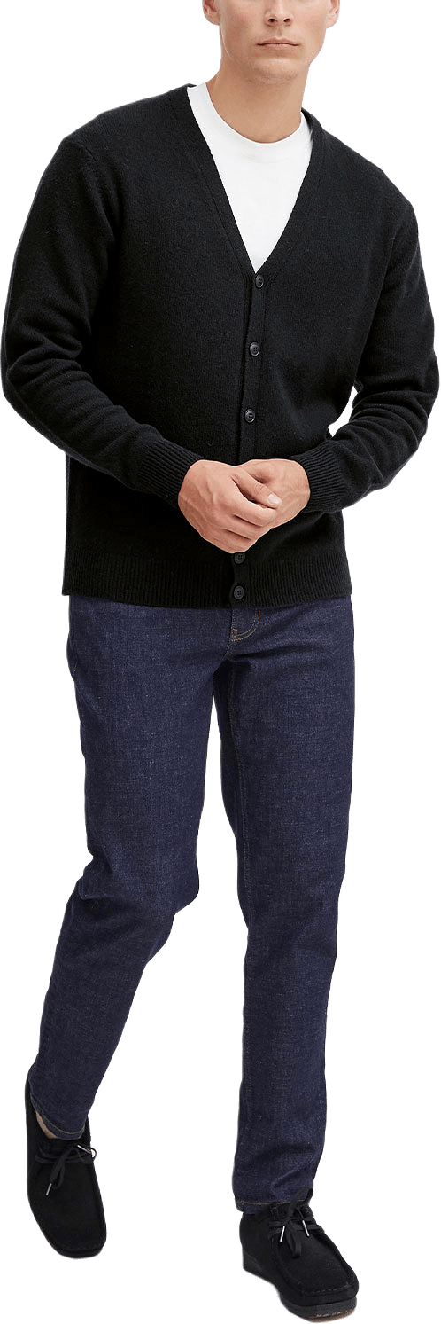 KARL Lambswool Cardigan, från Casual Friday, i färgen Dark Navy.