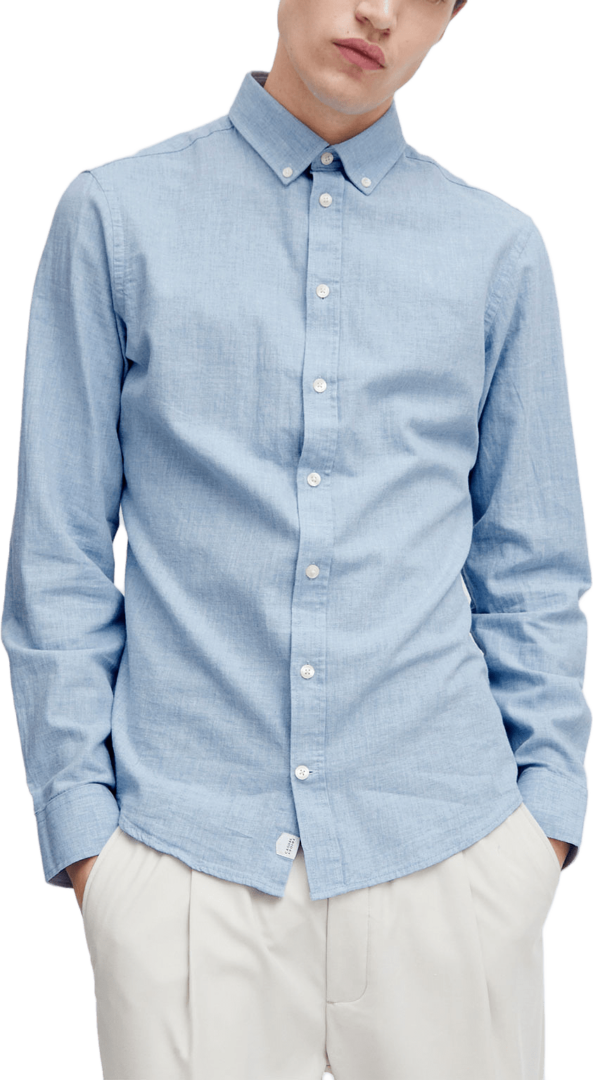 Cfanton Fil A Fil Shirt, från Casual Friday, i färgen Chambray Blue.