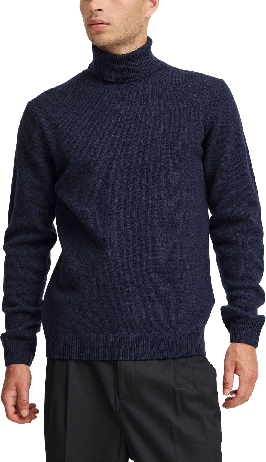 Cfkarl Roll Neck Bounty Knit Pullover, från Casual Friday, i färgen Navy Blazer.