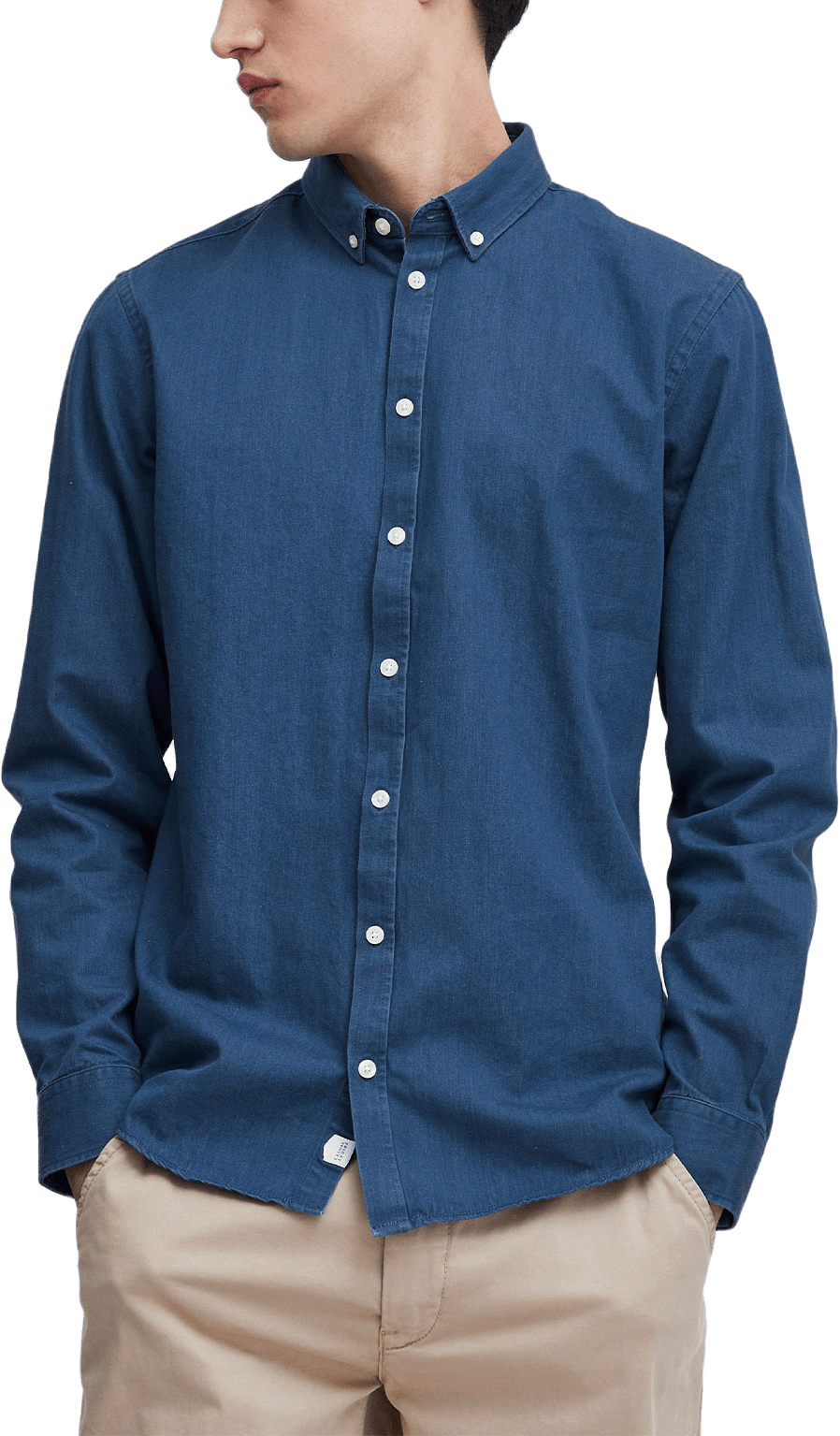 Cfanton Denim Chambray Shirt, från Casual Friday, i färgen Denim Mid Blue.