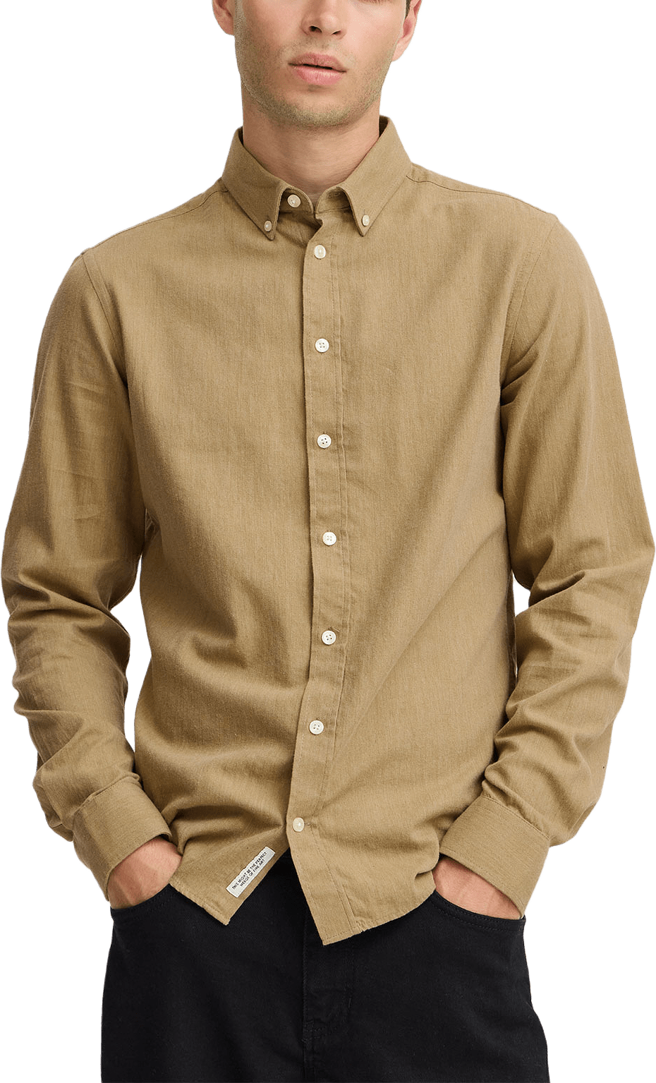 Cfanton Fil A Fil Shirt, från Casual Friday, i färgen Gothic Olive Melange.