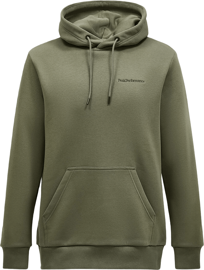 M Original Small Logo Hood, från Peak Performance, i färgen Pine Needle.
