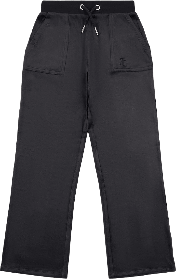 Tonal Wide Leg Jogger, från Juicy Couture, i färgen Jet Black.