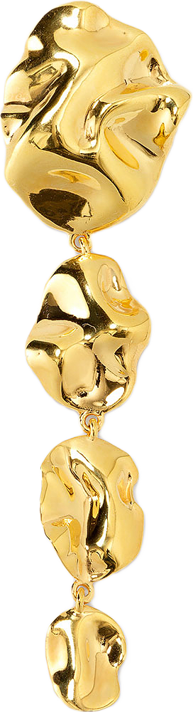 Moulded Long Single Earring, från Syster P, i färgen Gold.