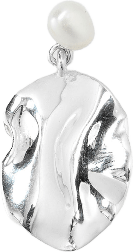Moulded Short Single Earring, från Syster P, i färgen Silver.