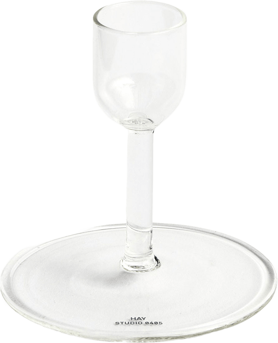 Tiny Candleholder Straight, från HAY, i färgen Clear.