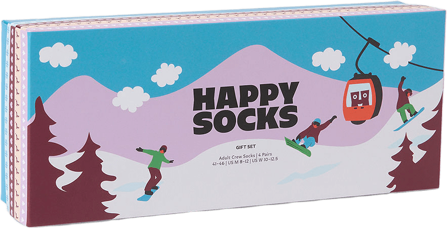 Happy Socks socks 4-Pack Åhlens Gift Set, från Happy Socks, i färgen Blue.