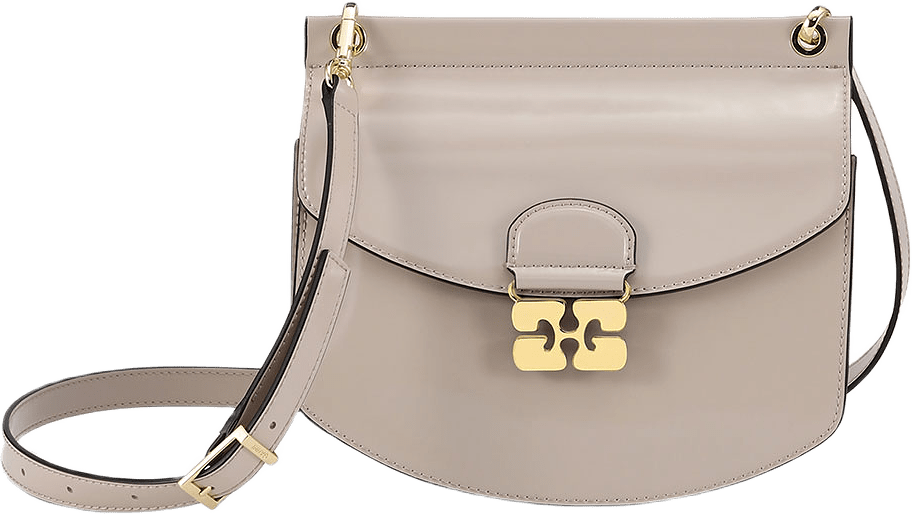 Apo-G Patent Bag, från GANNI, i färgen Oyster Gray.