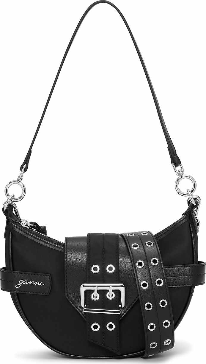 Crossbody Nylon Bucky Bag, från GANNI, i färgen Black.