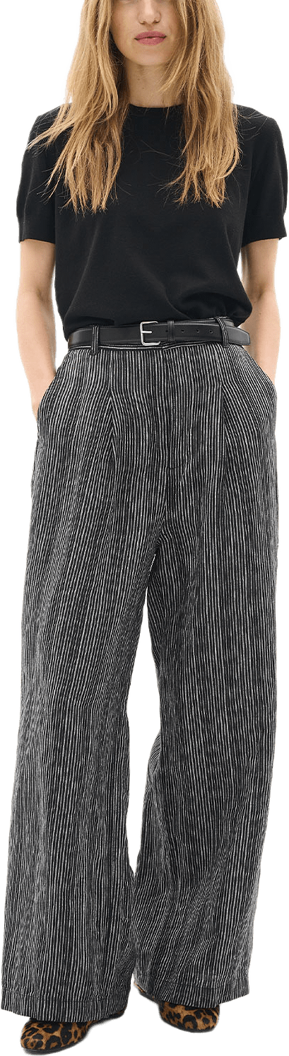 PegIW Pants, från Inwear, i färgen Black Stripe.