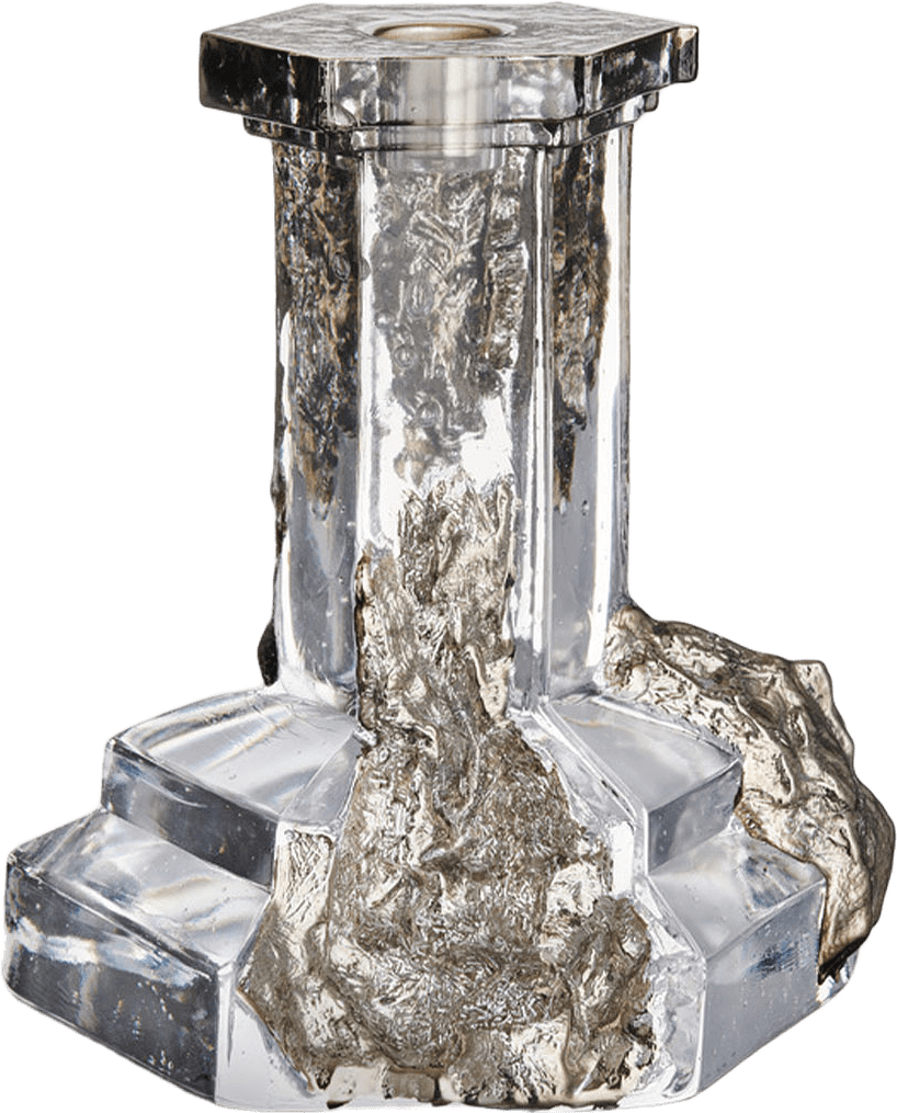 Ljusstake Rocky Baroque, från Kosta Boda, i färgen Glossy Glaze.