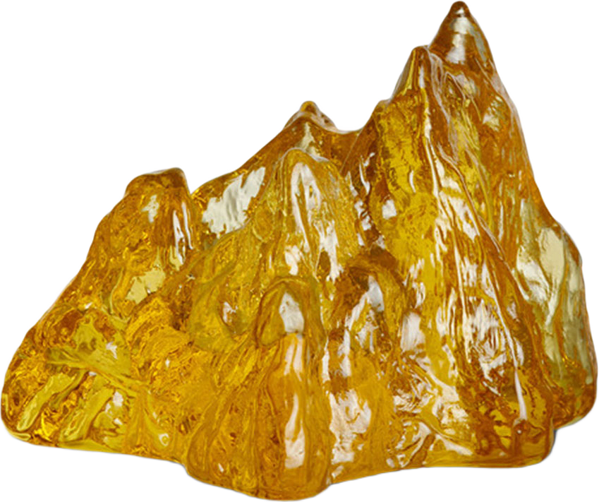 Ljuslykta The Rock, från Kosta Boda, i färgen Yellow.