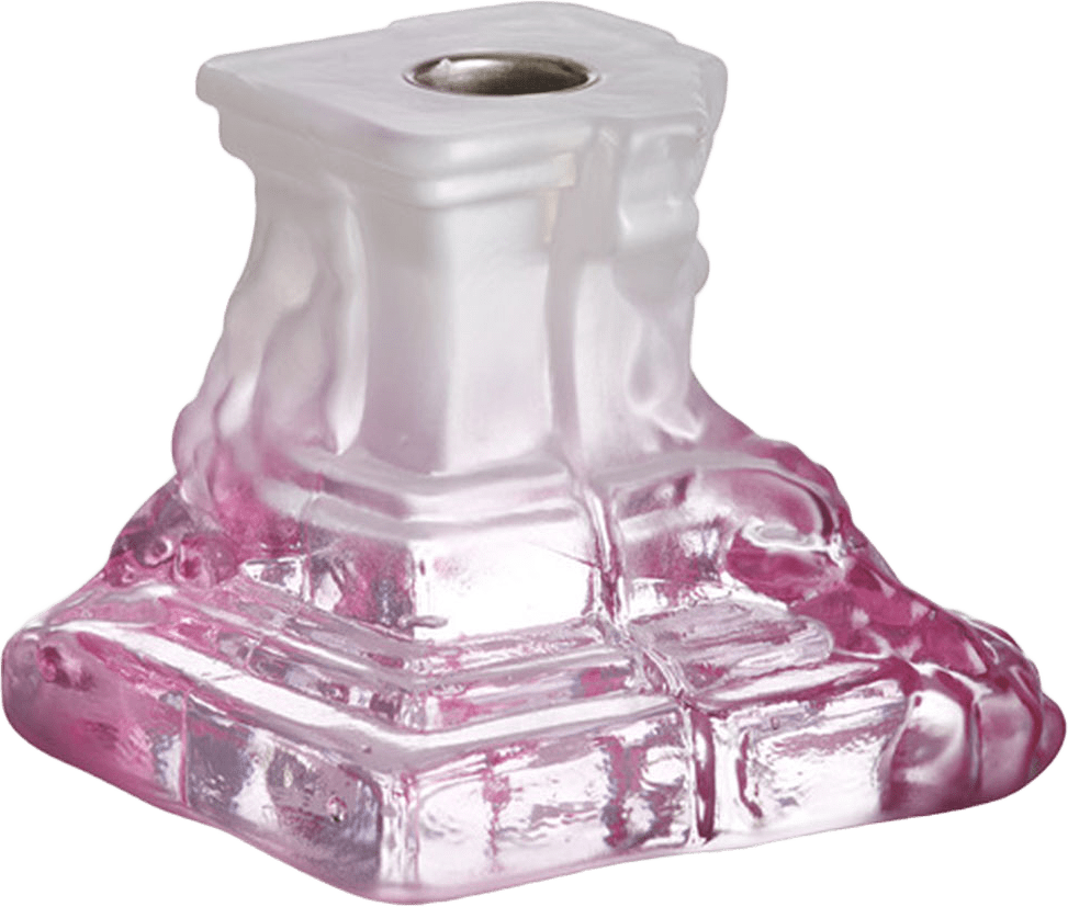 Ljusstake Rocky Baroque, från Kosta Boda, i färgen Spicy Rose.