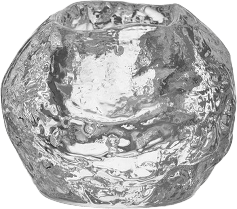 Ljuslykta Snowball, från Kosta Boda, i färgen Clear.