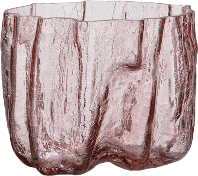 Vas Crackle, från Kosta Boda, i färgen Pink.