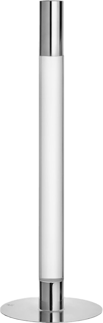 Ljusstake Lumiere, från Orrefors, i färgen Steel.