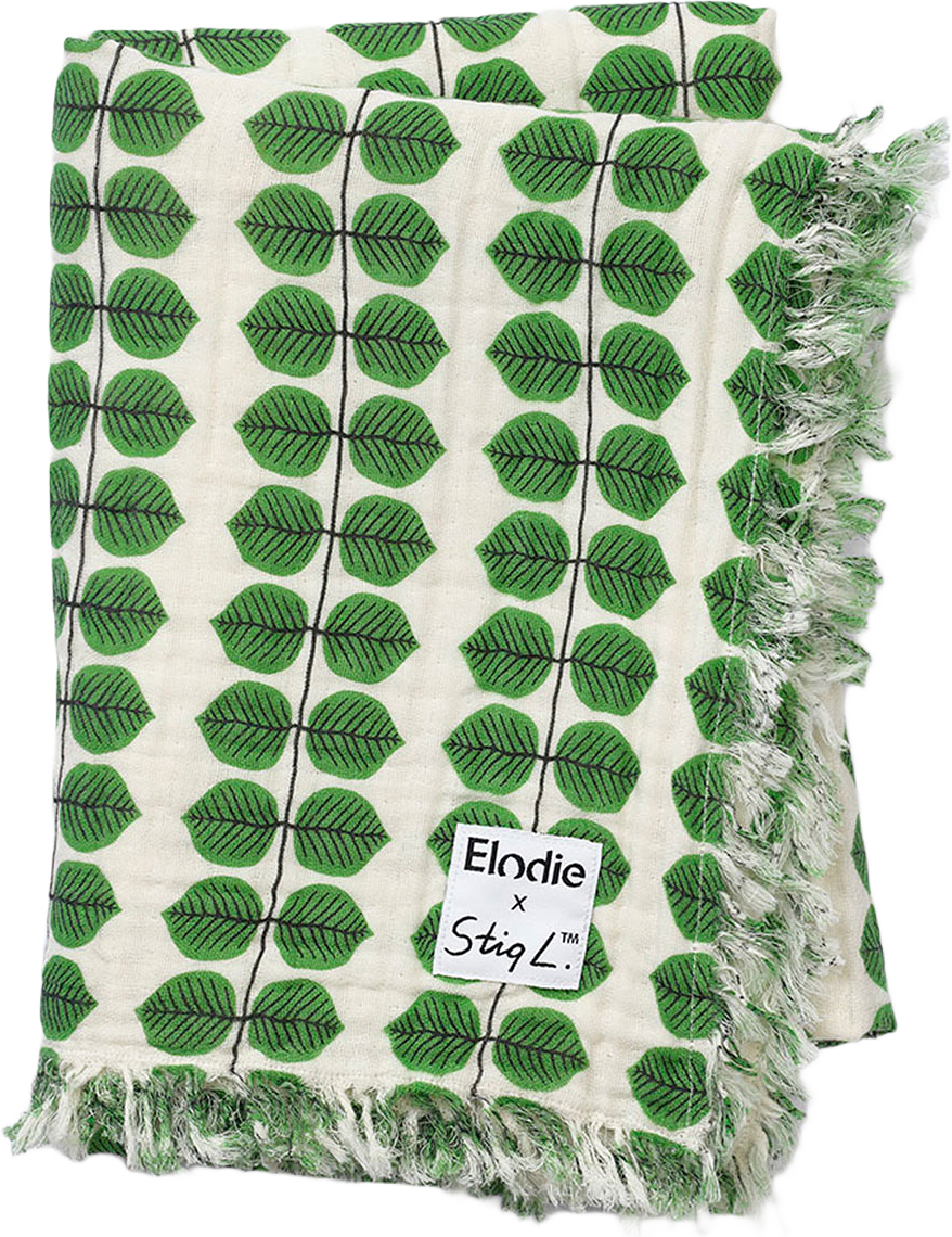 Soft Cotton Blanket Berså, från Elodie Details, i färgen Green.