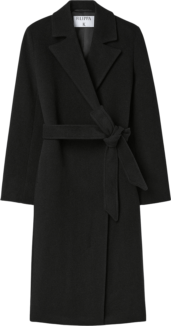 Soft Wool Belted Coat, från Filippa K, i färgen Black.