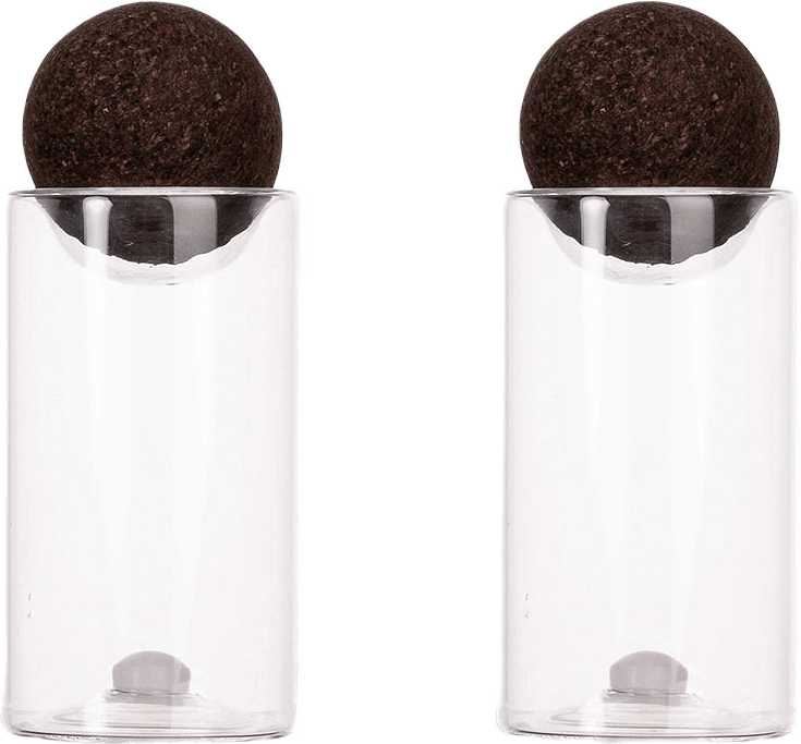 Nature Salt- Och Pepparset Med Korkkula, 2-Pack, från Sagaform, i färgen Clear/Cork.