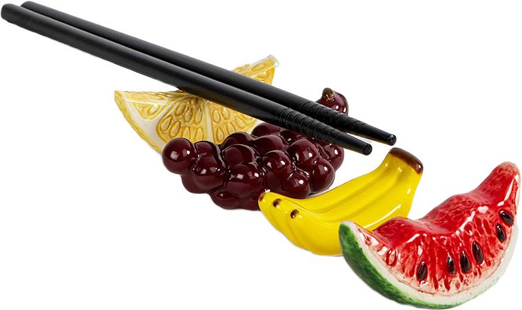 Pinnställ Fruits 4-pack, från Byon, i färgen Yellow/Purple/Red.