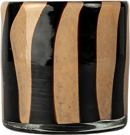 Ljuslykta Calore Curve XS, från Byon, i färgen Black/Beige.