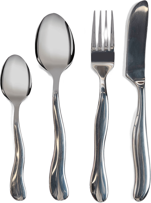 Bestick Waverly 16 delar, från Byon, i färgen Silver.