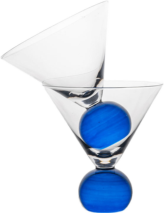 Glas Spice 2-pack, från Byon, i färgen Clear/Blue.