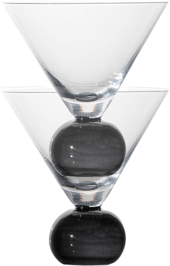 Glas Spice 2-pack, från Byon, i färgen Clear/Black.