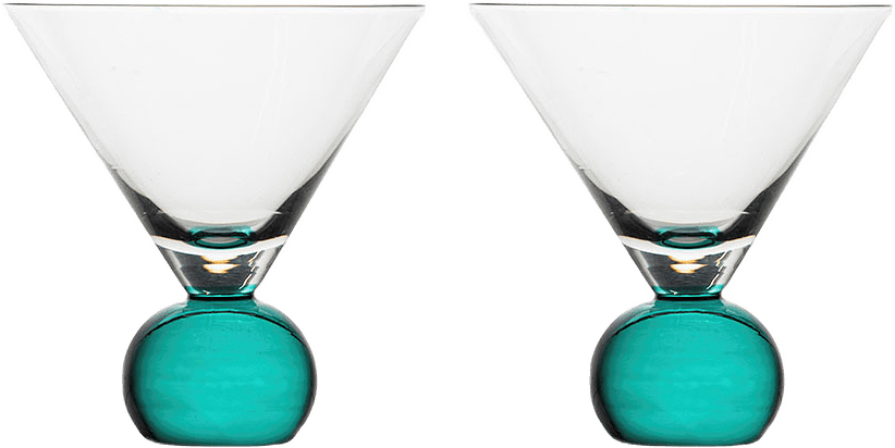 Glas Spice 2-pack, från Byon, i färgen Clear/Green.