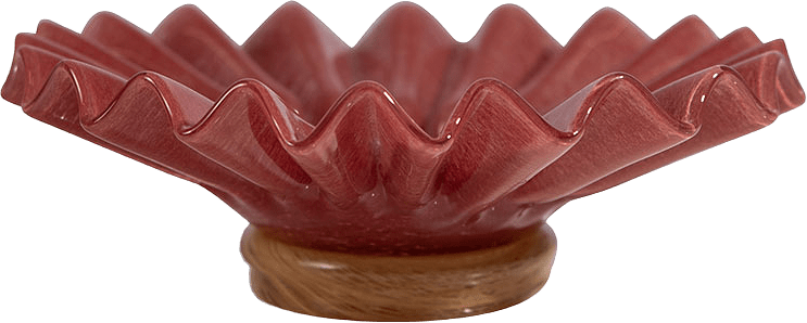 Skål Lori M, från Byon, i färgen Bordeaux/Beige.