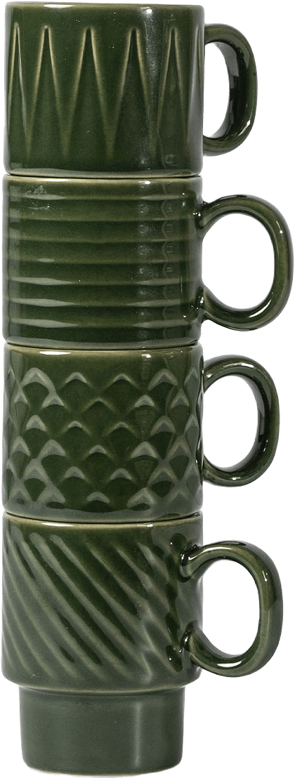Coffee & More espressomugg, 4-pack, från Sagaform, i färgen Green.