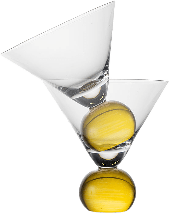 Glas Spice 2-pack, från Byon, i färgen Clear/Yellow.