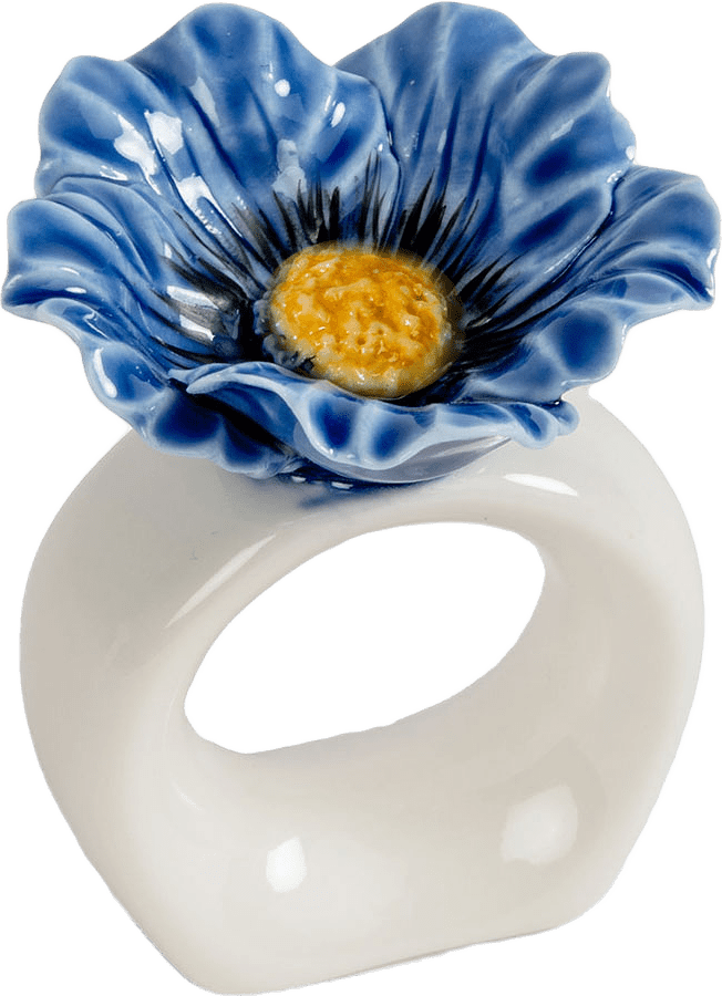 Servettring Poppy 2-pack, från Byon, i färgen Blue.