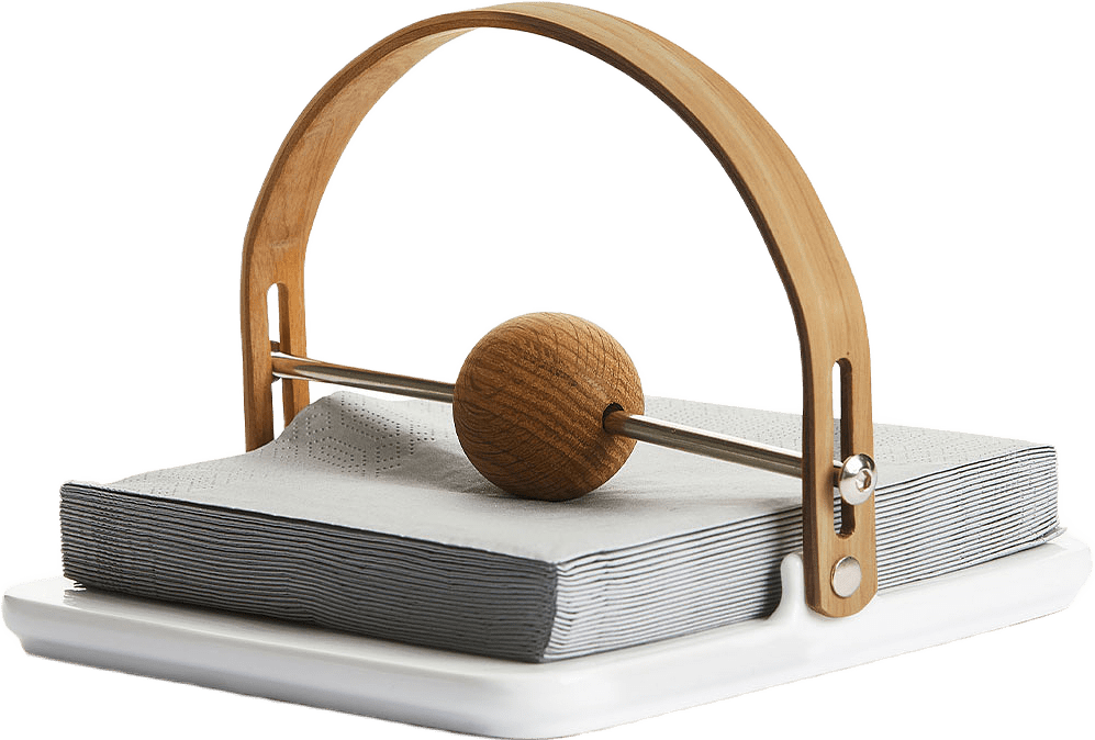 Nature Servetthållare, från Sagaform, i färgen White/Brown.