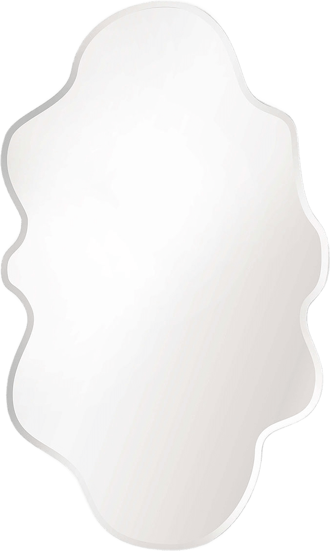 Spegel Flow L, från Byon, i färgen Clear.