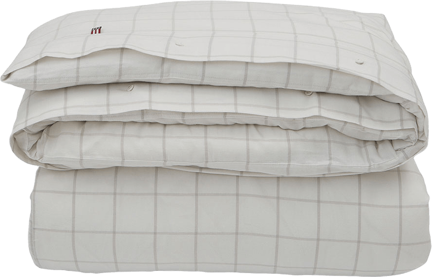Hotel Light Flannel Duvet Cover, från Lexington, i färgen White/Lt Beige.