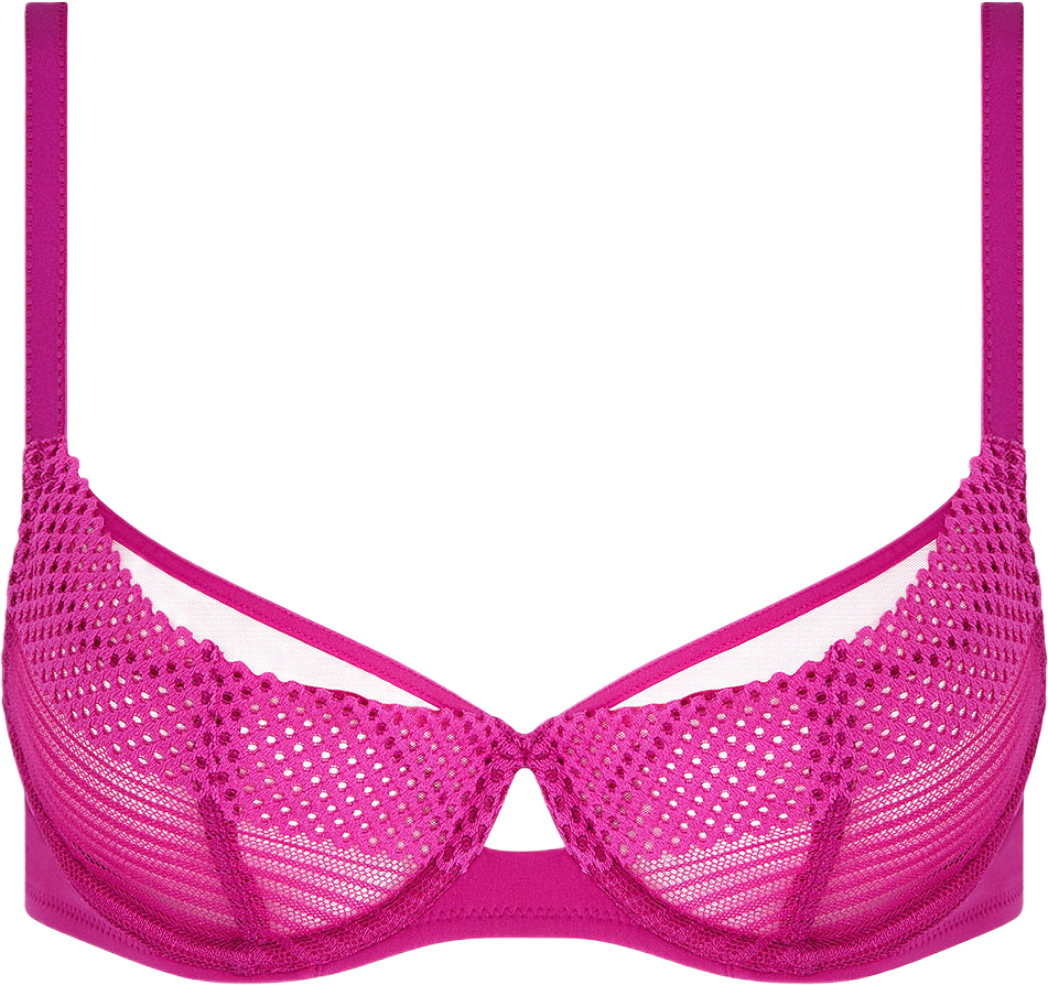 Play Underwired Bra, från Chantelle, i färgen Tyrian Pink.