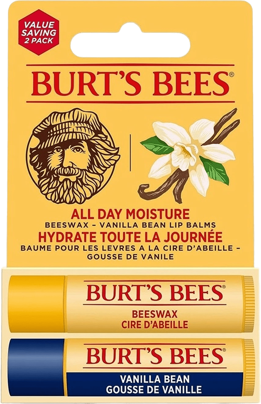 Lip Balm Duo, från Burt's Bees, i färgen Beeswax & Vanilla Bean.